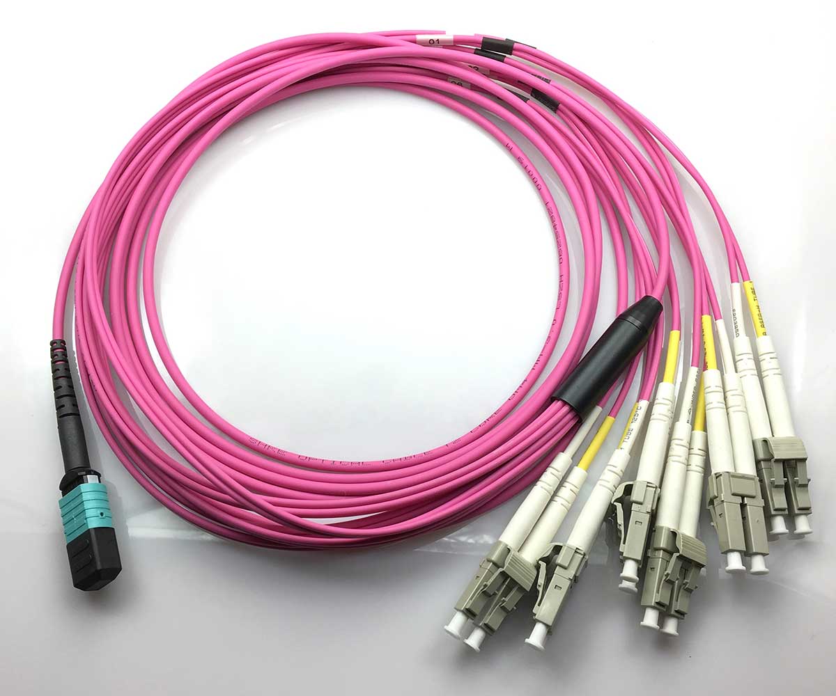 MTP MPO OM3 & 4 Fanout Cables | Montclair Fiber